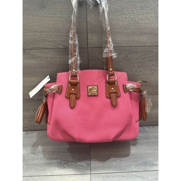 a classic companion for a perfect day @dooneyandbourke Dooney & Bourke Women Pebble Leather Small Winged Shopper Hot Pink,Bag
